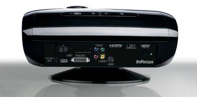 infocus IN76 projector back panel